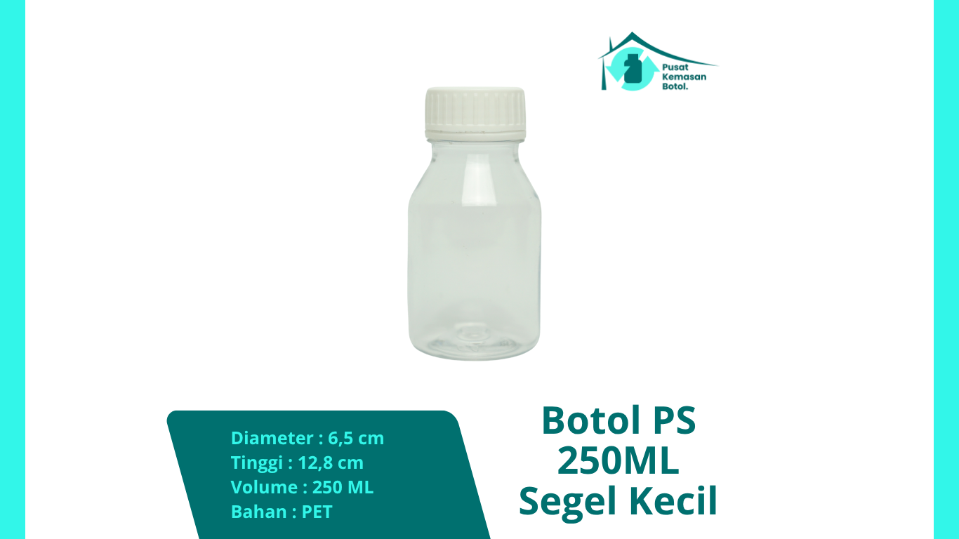Botol PS Bening 250 ml Segel Kecil